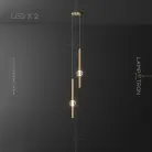 Готовая комбинация светильников SOCRATES COMBO 2 лампы. Цвет Латунь. Диск Lampatron socrates-combo-2-brass-disk 6775-18547