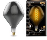 Лампа Gauss 163802008 E27 8W 2400K серая