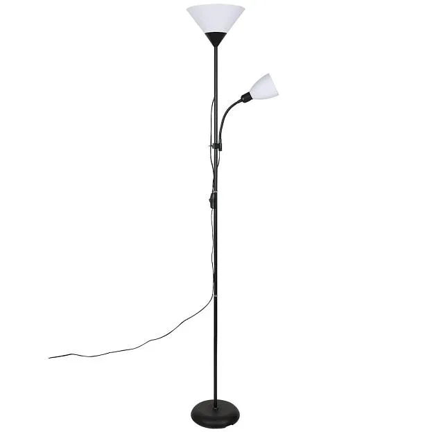 Торшер Uniel UML-T520 E27+E14 BLACK/WHITE Торшер Uniel UML-T520 E27+E14 BLACK/WHITE