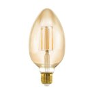 Светодиодная лампа филаментная диммируемая Eglo 110113 B80, 4W (E27), L170, 2200K, 470lm, стекло, янтарный