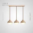 Готовая комбинация светильников JAMTE COMBO Тип B. 3 лампы. Планка Lampatron 7122-19552