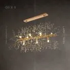 Реечный, рядный светильник ROSALIA LONG 9 ламп. Цвет Золото Lampatron 5378-13781