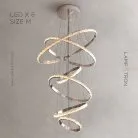 Кольцевые люстры и светильники CAROLIN Шесть колец. 40 + 60 + 80 + 50 + 100 + 120 см Lampatron 6148-16531