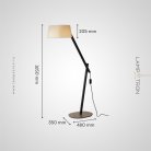 Торшер CRANE WOOD Цвет черный Lampatron crane-wood-black 9028-25687