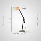 Торшер CRANE WOOD Цвет черный Lampatron crane-wood-black 9028-25687