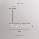 Реечный, рядный светильник GLORIFY OPTIC LUX LONG Цвет Латунь. Размер M Lampatron f-glorify-optic-lux-long-m-brass 8500-23466