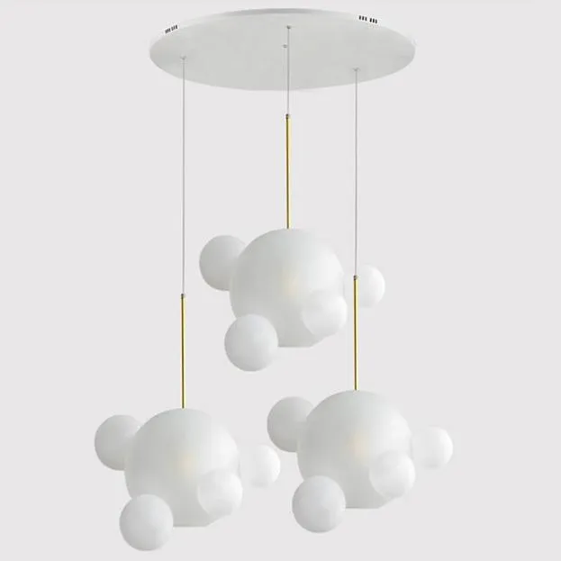 Люстра GIOPATO & COOMBES BOLLE BLS LAMP white glass circle ImperiumLoft 156976-22 40.2216