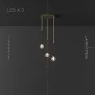 Готовая комбинация светильников SOCRATES COMBO 3 лампы. Цвет Черный. Диск Lampatron 6775-18549