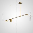 Реечный, рядный светильник SHANNON 3 лампы. Lampatron shannon-3lamp-gold 2490-5638