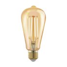 Лампа светодиодная Eglo 110067 ST64, 4W(E27), 300lm, 1700K, янтарный