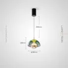 Подвесной светильник HENNEKE BRIGHT Цвет зеленый градиент Lampatron 8754-24623
