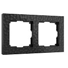 Рамка на 2 поста (черный) Werkel W0022408 Hammer a052517