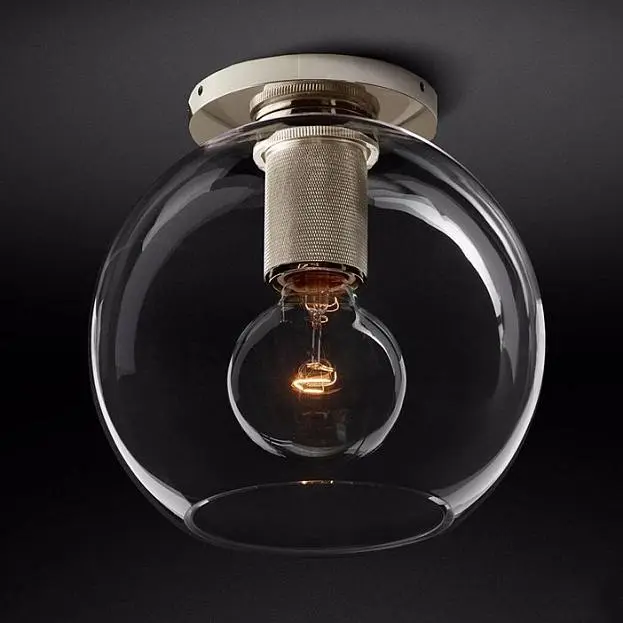 Потолочный Светильник Rh Utilitaire Globe Shade Flushmount 123674-22 ImperiumLoft