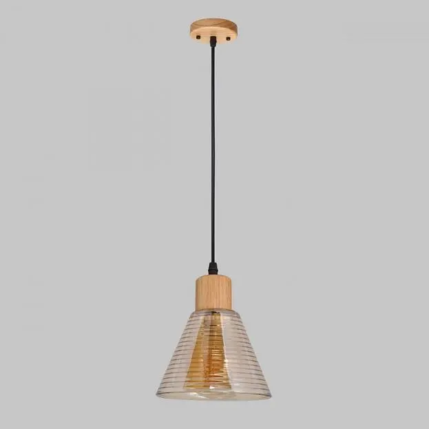 Подвесной светильник Imex MD.5870-1-P-WOOD+BK Подвесной светильник Imex MD.5870-1-P-WOOD+BK