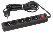 Розеточные блоки, удлинители ЭРА UX-5es-5m-B