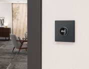 Лицевая панель ALFA (Графит мягкое касание) для терморегулятора теплого пола с цифровым дисплеем Volt AP9058 QUANT