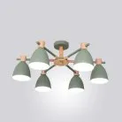 Люстра FOLKE 6 плафонов. Цвет зеленый. Lampatron 1176-197