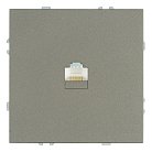 Розетка компьютерная 1-местная RJ-45 (механизм), серия Эмили, антрацит, soft touch Stekker 49925 RST00-5117-09