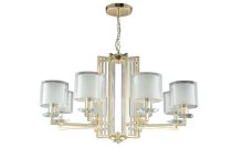 Люстра Crystal Lux NICOLAS SP-PL8 GOLD/WHITE 3401/308