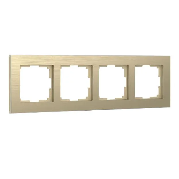 Рамка на 4 поста Werkel W0041711 (шампань) Aluminium a052315 Рамка на 4 поста Werkel W0041711 (шампань) Aluminium a052315