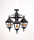 Потолочный светильник уличный Oasis Light 79970МAlgY/3 Bl QUADRO M lead GLASS