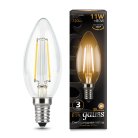Лампа Gauss 103801111 E14 11W 2700К прозрачная Filament Candle