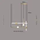 Подвесной светильник WAND COMBO 4 подвеса. Цвет латунь Lampatron 8627-24098