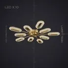 Потолочная люстра KEZIA D CH 10 ламп Lampatron 6389-17186