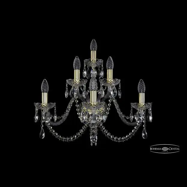 Бра хрустальный Bohemia 1402B/3+2+1/240 G Бра хрустальный Bohemia 1402B/3+2+1/240 G