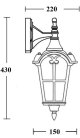 Настенный фонарь уличный Oasis Light 86102/04 GB PORTO