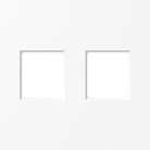 Накладка 2-я для розеток RJ45,TV,SAT, глянцевый белый, Donel DE86903 A07