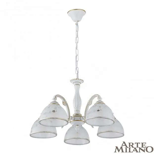 Люстра подвесная Arte Milano 349737/5 WT+G AM349737 Люстра подвесная Arte Milano 349737/5 WT+G AM349737