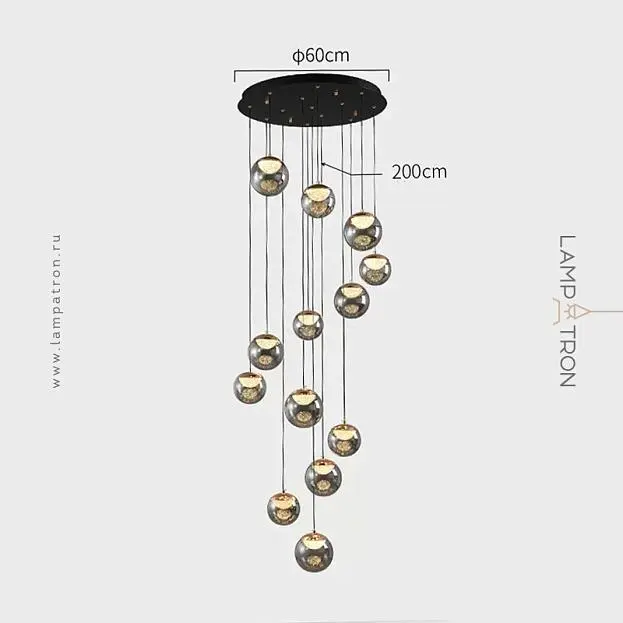 Подвесной светильник MAYER ORB 13 подвесов Lampatron 8382-22944 Подвесной светильник MAYER ORB 13 подвесов Lampatron 8382-22944