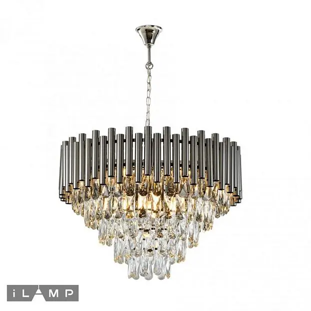 Подвесная люстра iLamp Savage P9510-8 Nickel Подвесная люстра iLamp Savage P9510-8 Nickel