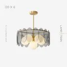 Люстра RASMIN 6 ламп. Цвет Латунь Lampatron 7146-19610