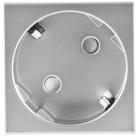 Розетка 2К+З нем.ст., 45 гр., с з/ш, алюм. матовая Donel DF6D1ALM 45х45
