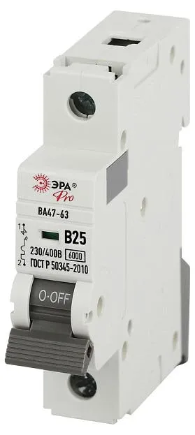 Автоматический выключатель ЭРА VA63-1P25B6