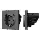 Механизм розетки с USB зарядкой SCT-NOBE-MUAC-SFPL-GR (230V, 16A) Arlight 054287