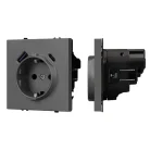 Механизм розетки с USB зарядкой SCT-NOBE-MUAC-SFPL-GR (230V, 16A) Arlight 054287