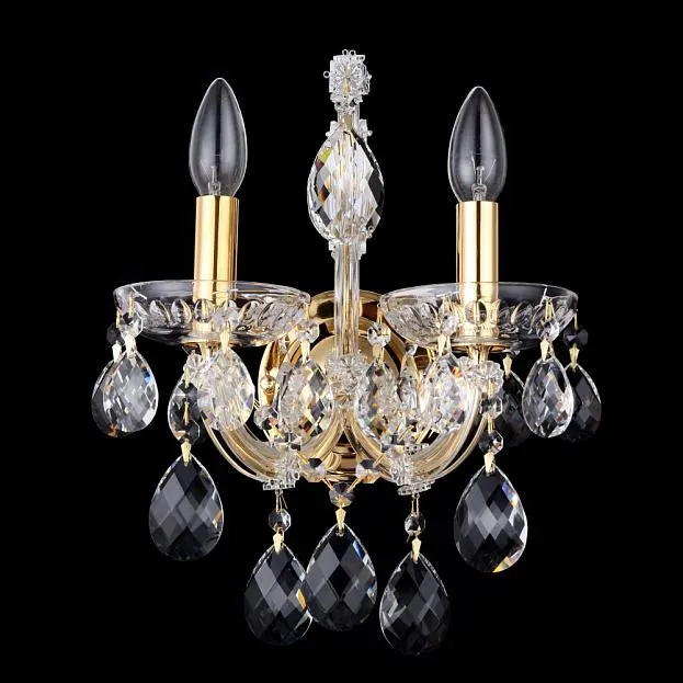 Бра Crystal Lux ISABEL AP2 GOLD/TRANSPARENT 2080/402