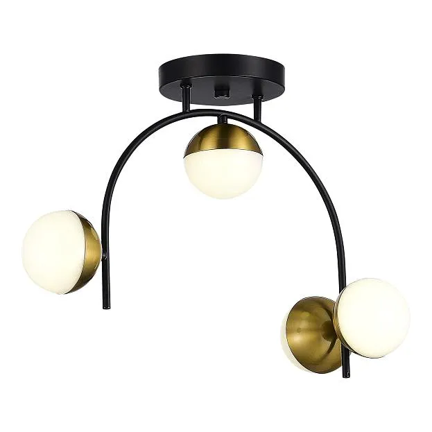 Светильник потолочный Черный,Золотистый/Белый LED 4*8W 4000K Evoluce SLE6500-402-04 AARNIO