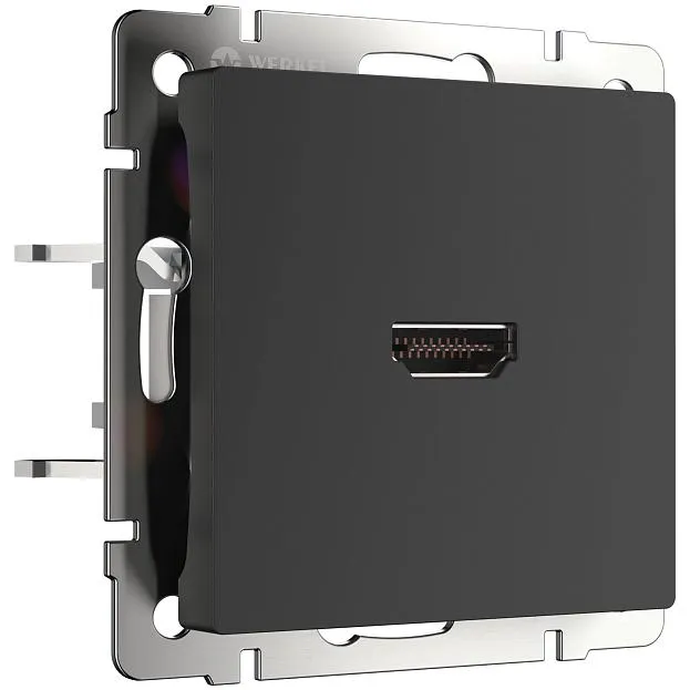 Розетка HDMI Werkel W1186008 (черный матовый) a051601 Розетка HDMI Werkel W1186008 (черный матовый) a051601