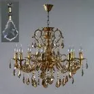 Подвесная люстра Ambiente 8888/8 AB Leaf crystal