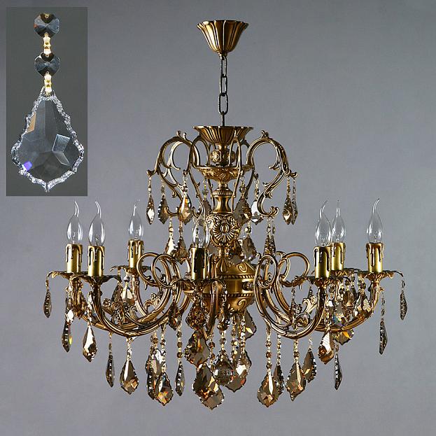 Подвесная люстра Ambiente 8888/8 AB Leaf crystal