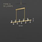 Реечный, рядный светильник GLORIOLE SPIN LINE Тип A. 19 LED. Lampatron gloriole-spin-line-a-19 9127-25983