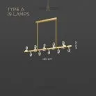 Реечный, рядный светильник GLORIOLE SPIN LINE Тип A. 19 LED. Lampatron gloriole-spin-line-a-19 9127-25983