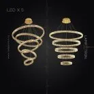 Кольцевые люстры и светильники BERTOLDA B CAS Пять колец. 20 + 40 + 60 + 80 + 100 см Lampatron 6524-17755