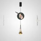 Подвесной светильник CAI C Плафон золото. Высота регулируется. Теплый свет Lampatron 7006-19276