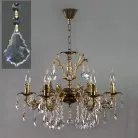 Подвесная люстра Ambiente 2118/6 PB Leaf crystal