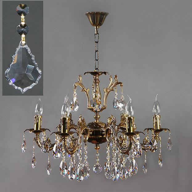 Подвесная люстра Ambiente 2118/6 PB Leaf crystal